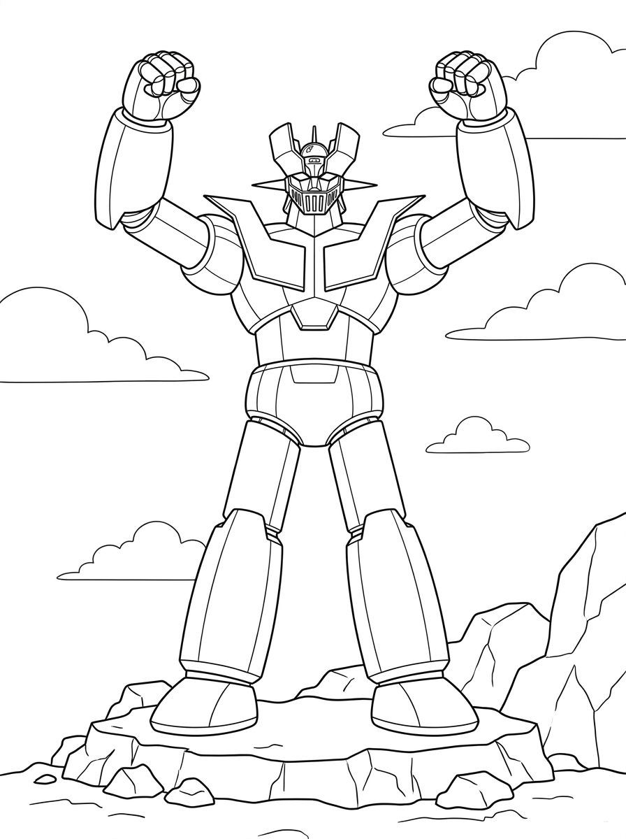 Mazinga Z disegni da colorare per bambini maschi