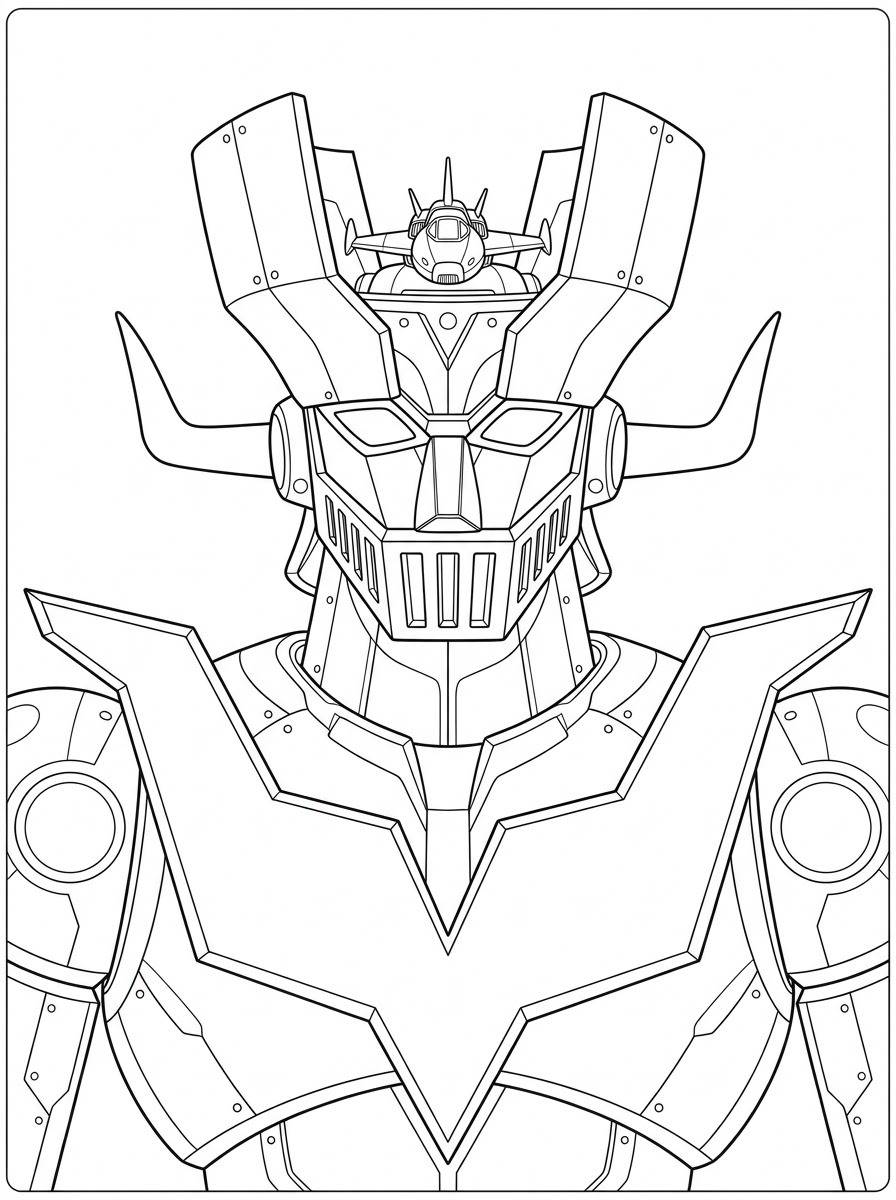 Mazinga Z disegno da colorare facile