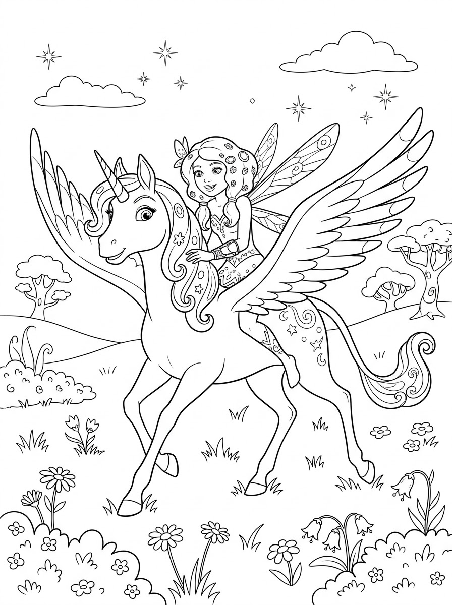 Mia And Me 11 Mia And Me da colorare a4