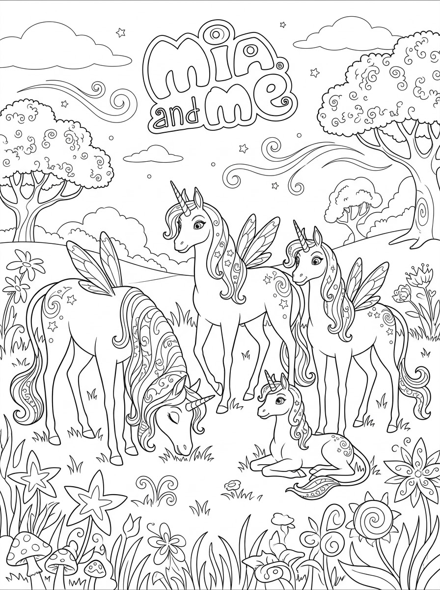 Mia And Me 5 disegni Mia And Me facili da colorare