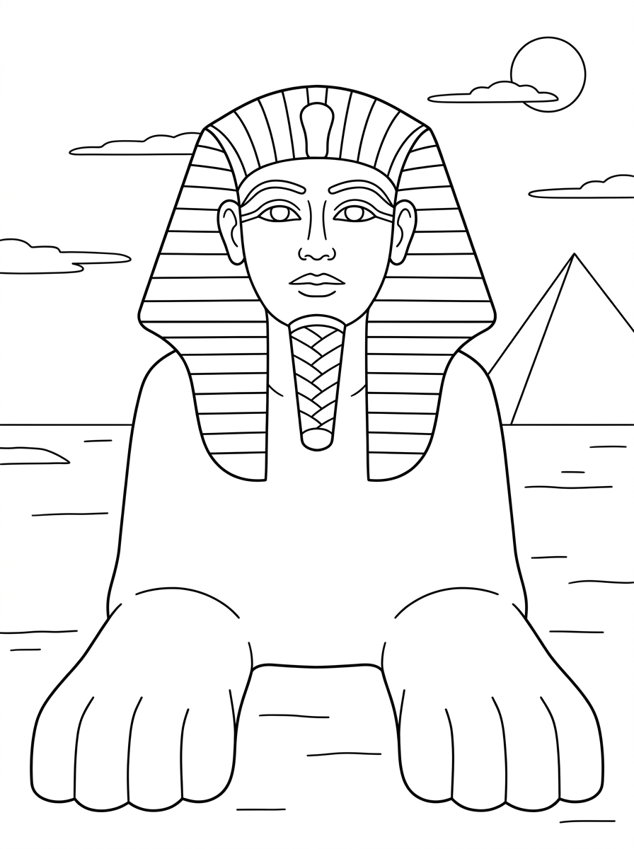 disegni Sfinge facili da colorare