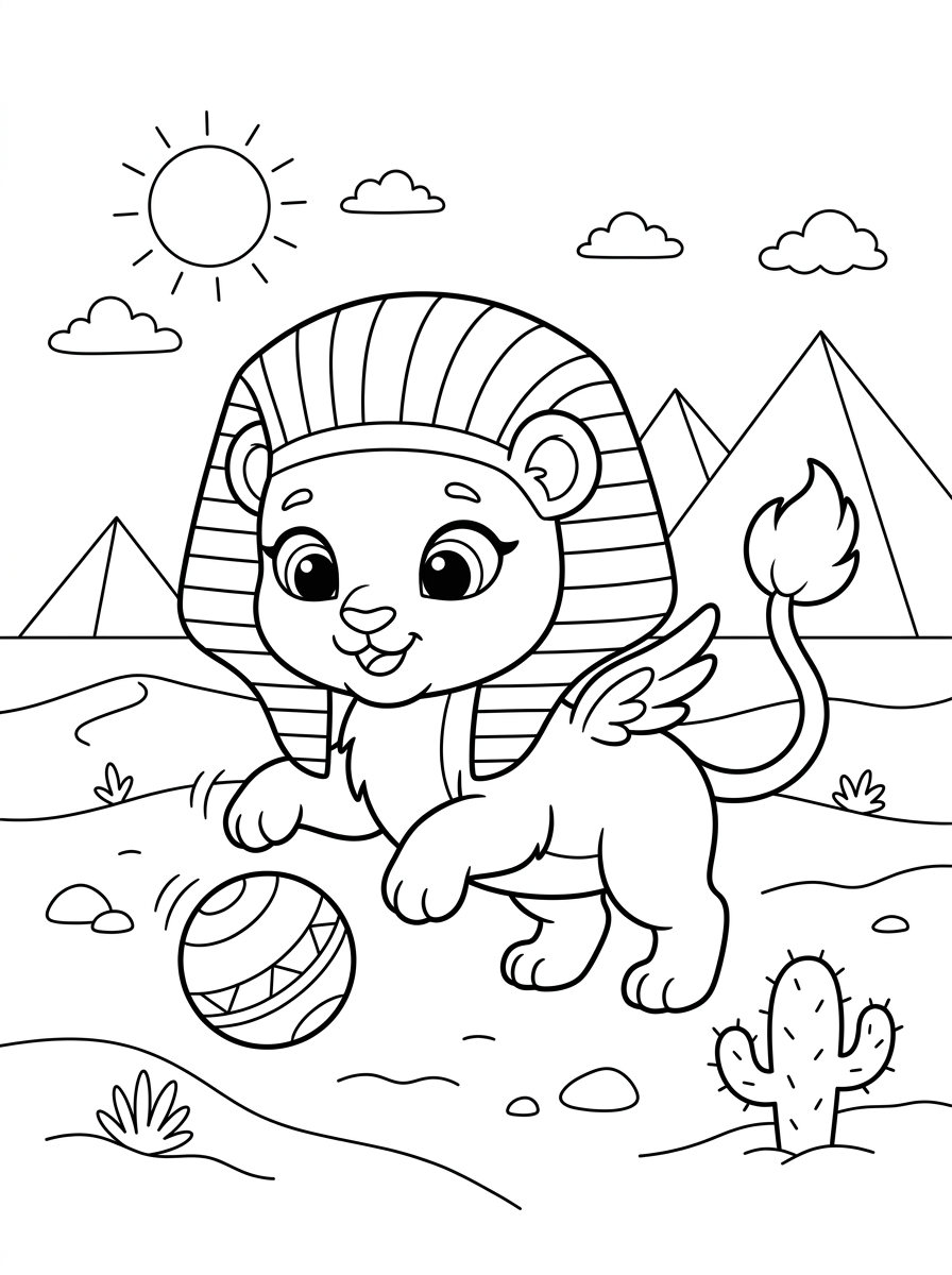 disegni Sfinge facili da colorare 1