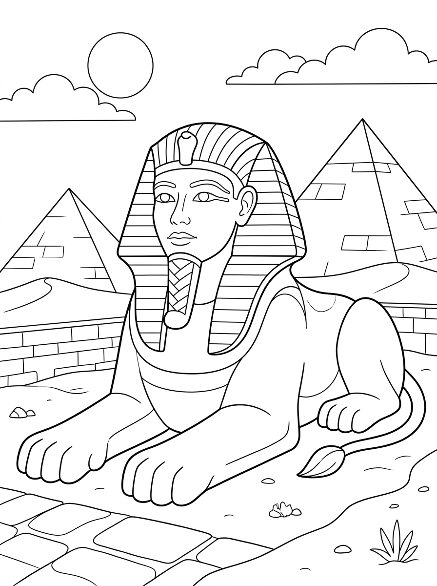 disegni facili di Sfinge da colorare 2