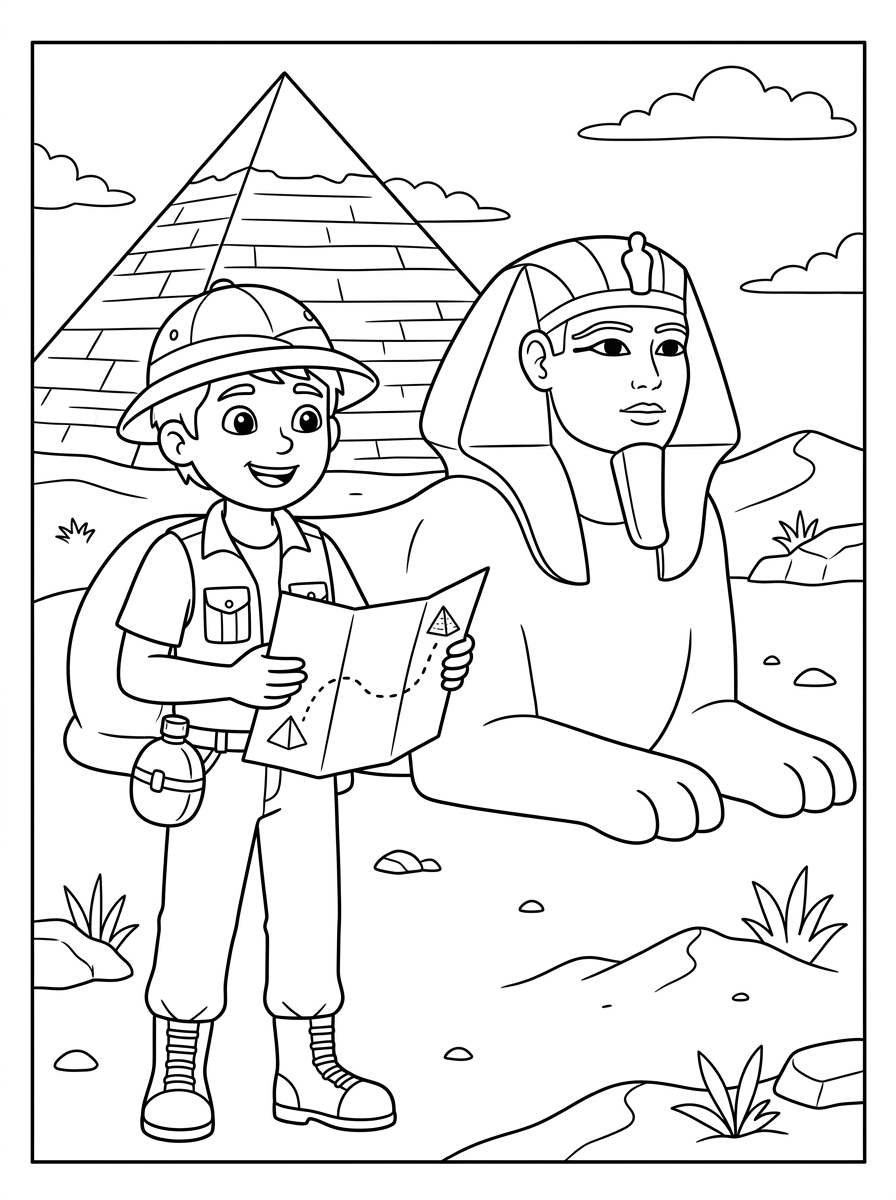 disegni da stampare e colorare Sfinge