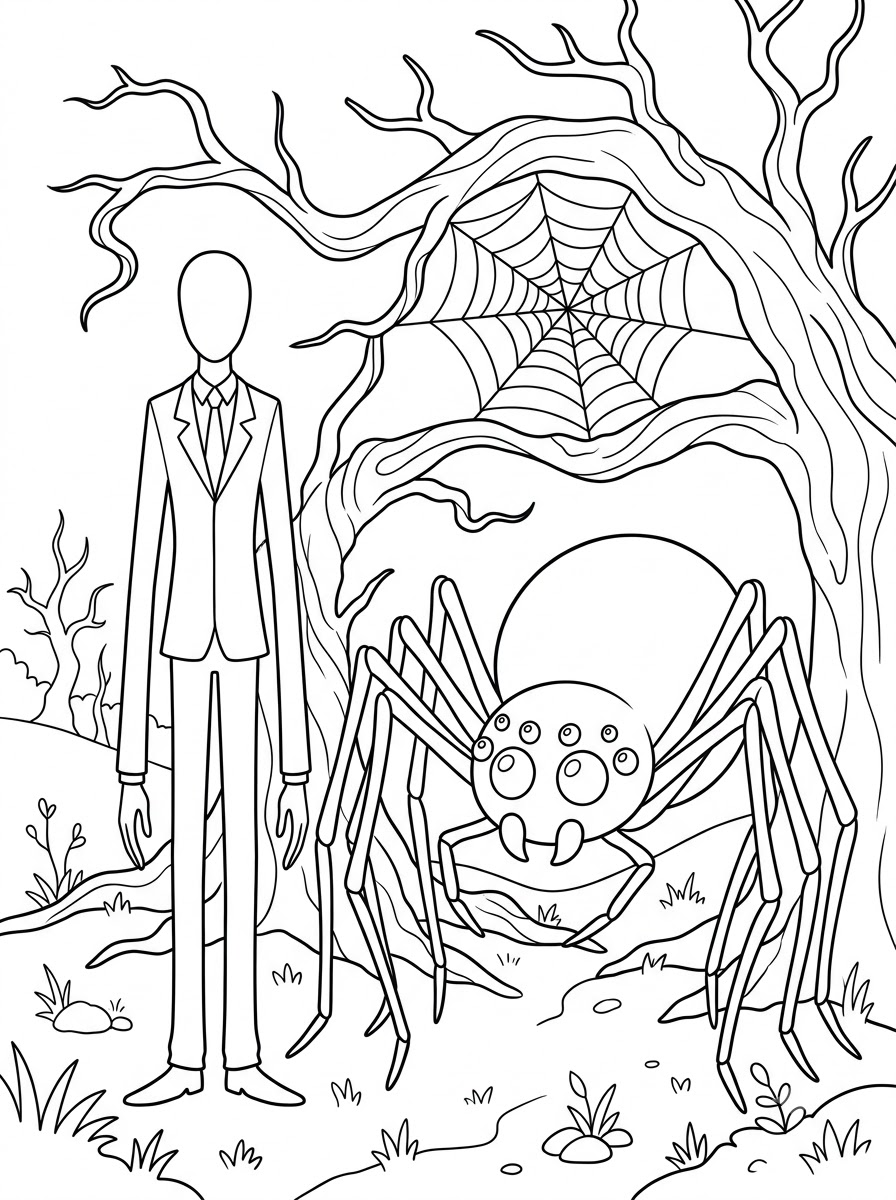 disegni Slenderman da colorare pdf