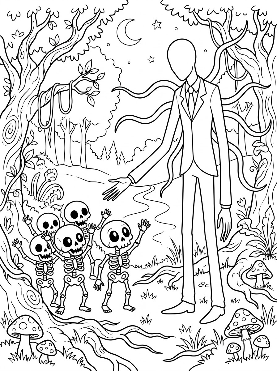 immagine di Slenderman da colorare
