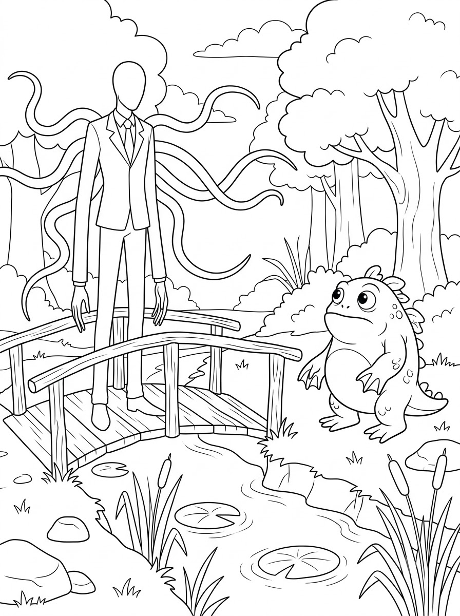 disegni da colorare gratis Slenderman