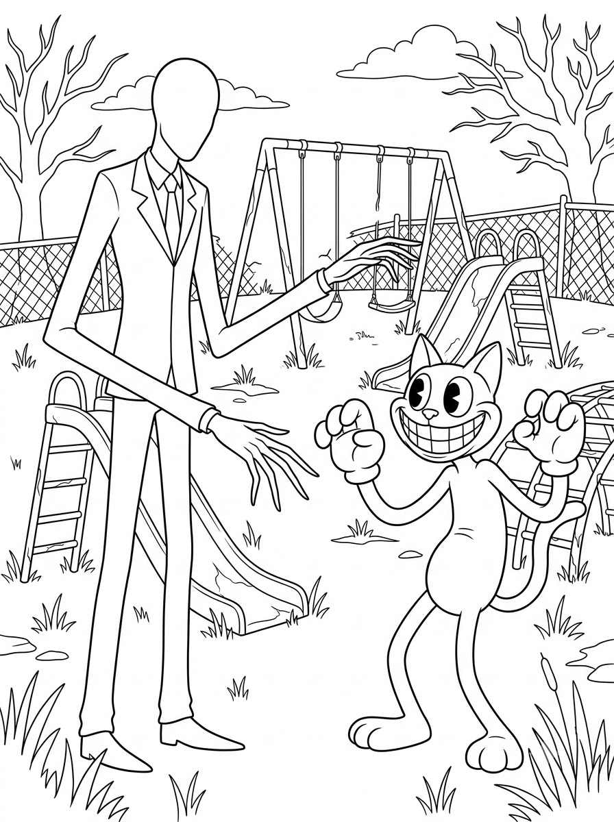 Slenderman disegno da colorare