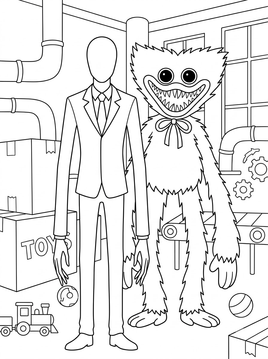 Slenderman da stampare e colorare per bambini