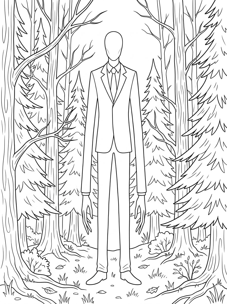 disegni Slenderman da colorare gratis