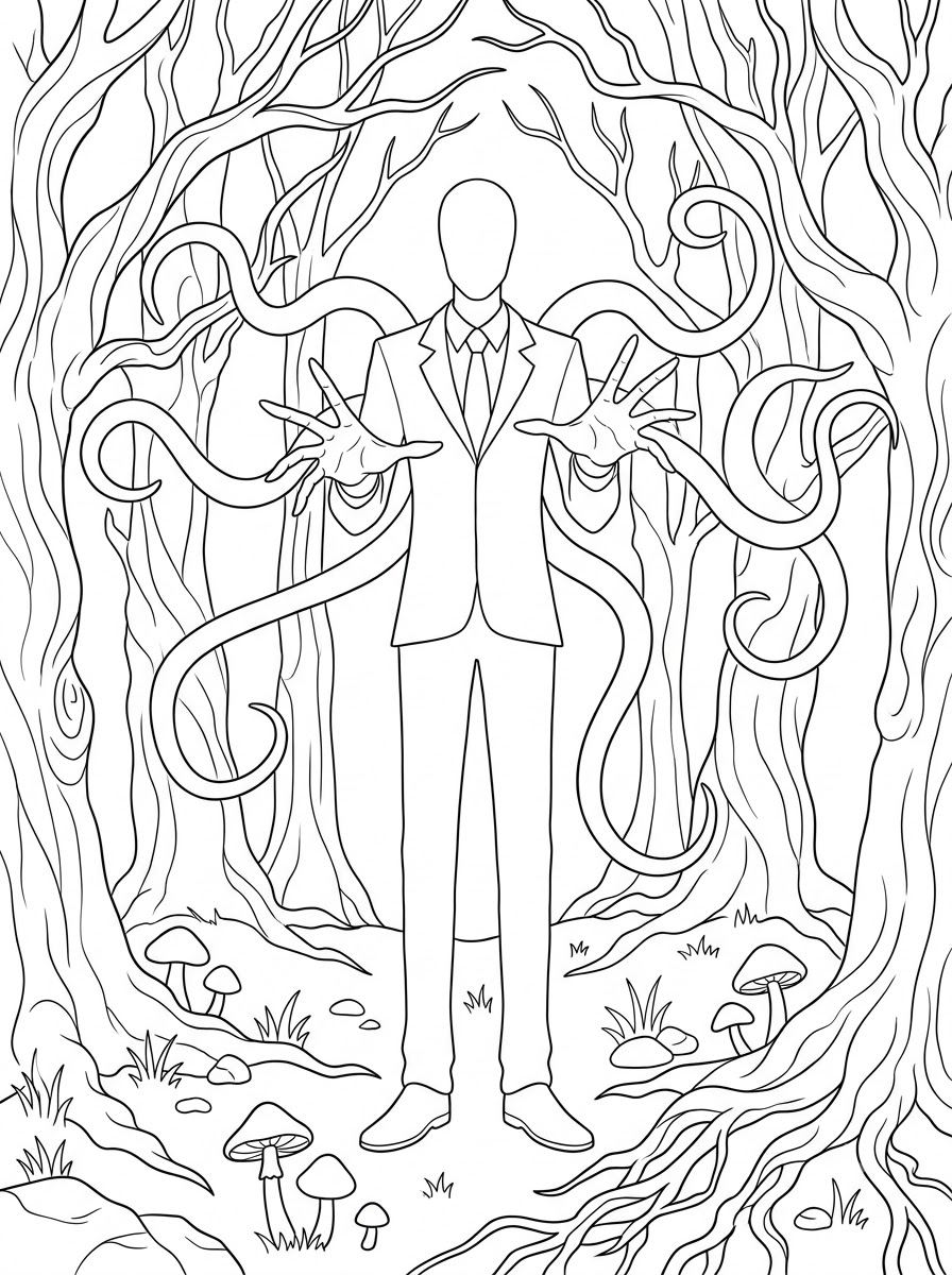 disegni di Slenderman da colorare da stampare 2