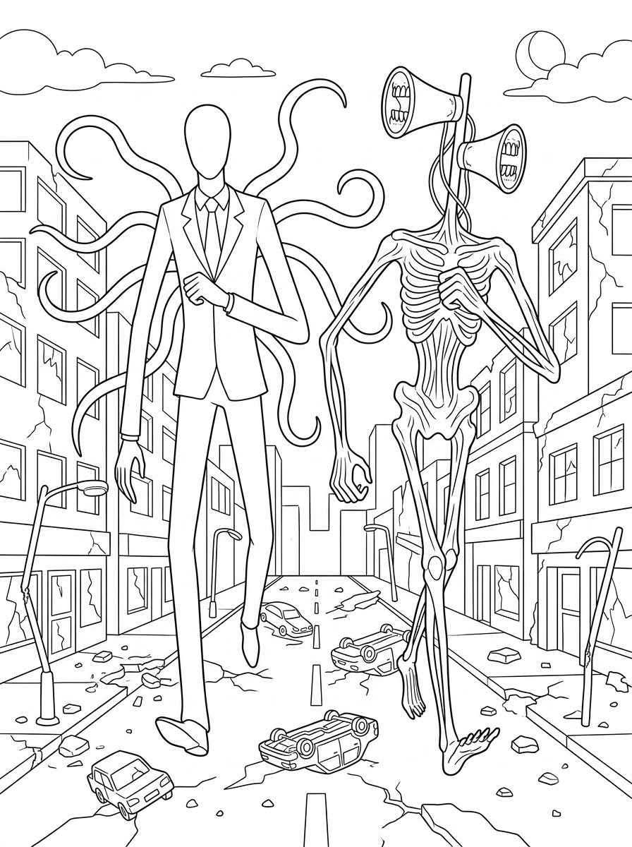 disegni di Slenderman da colorare e stampare gratis