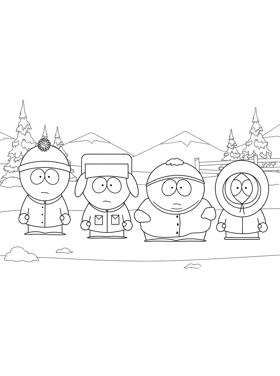 disegni da colorare gratis South Park 1