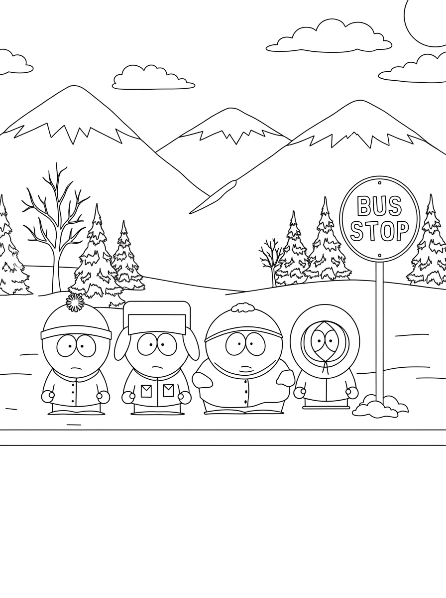 disegno di South Park da stampare e colorare