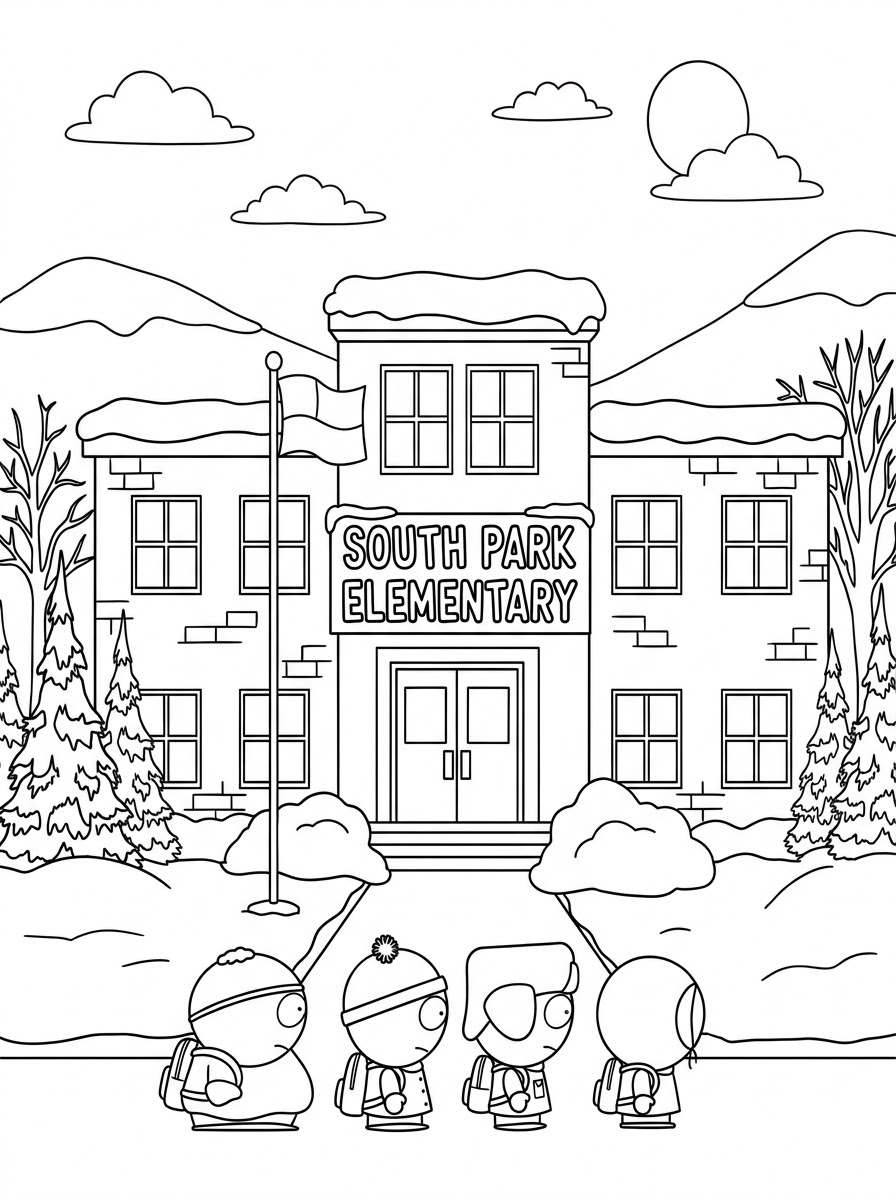 disegni South Park da colorare pdf