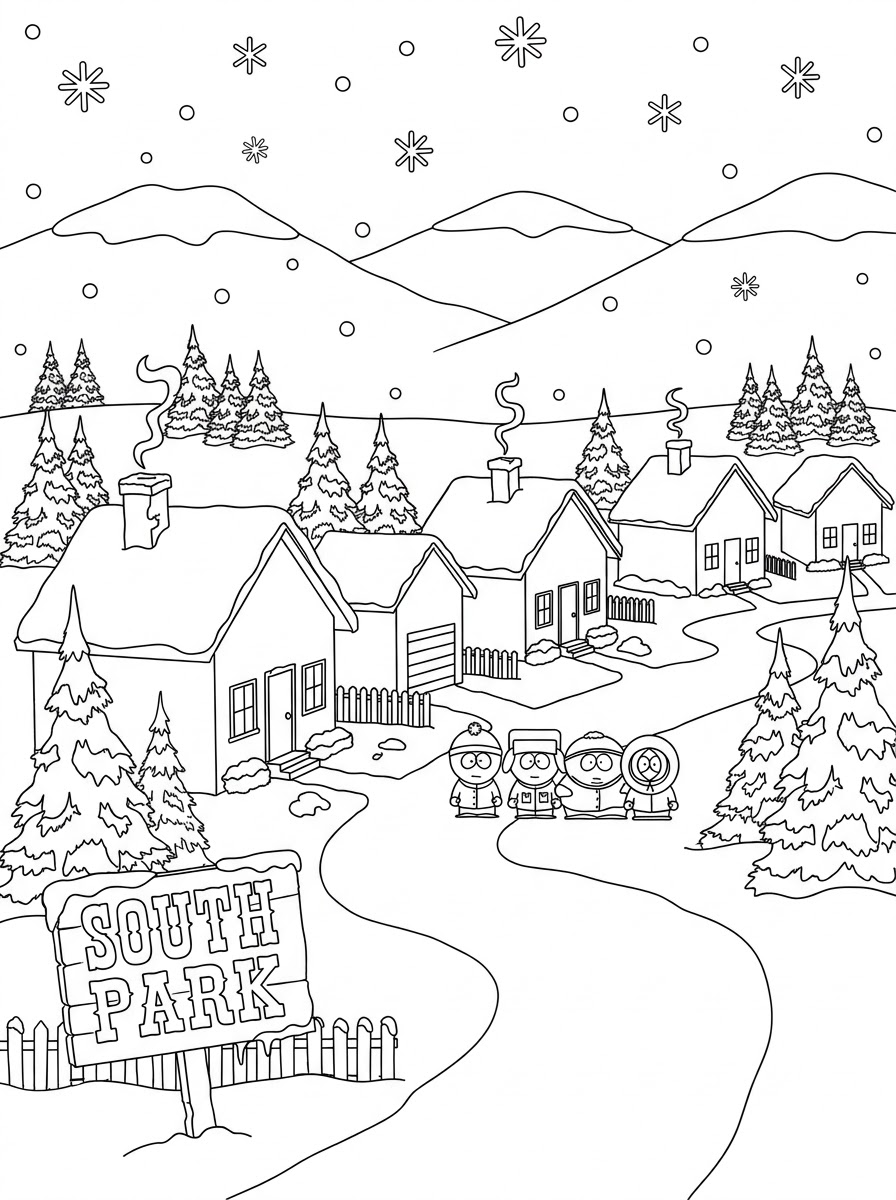 South Park da colorare a4