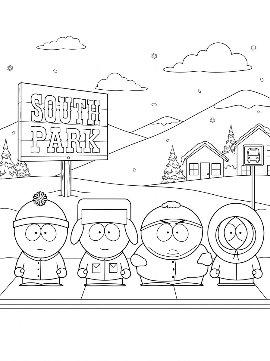 South Park disegno da colorare