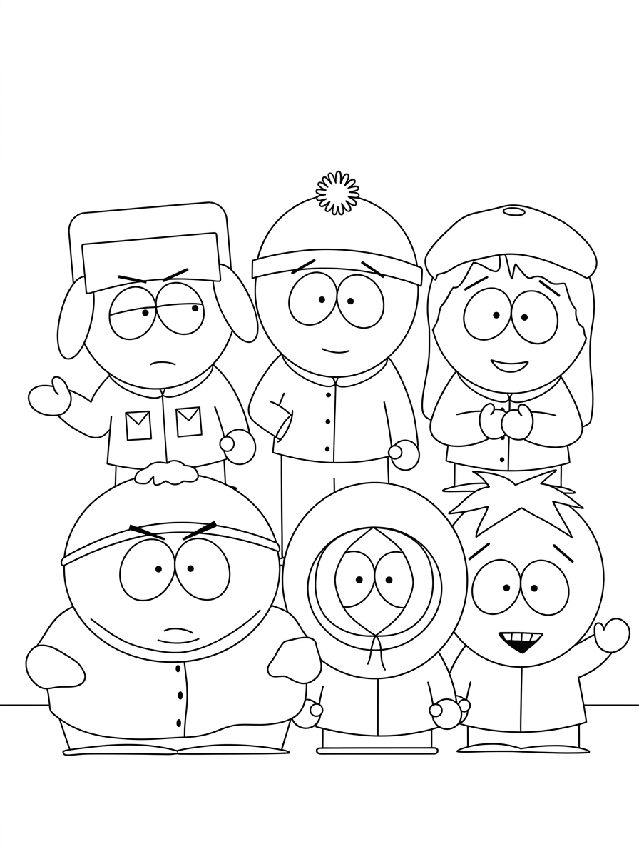 disegno South Park da colorare per bambini