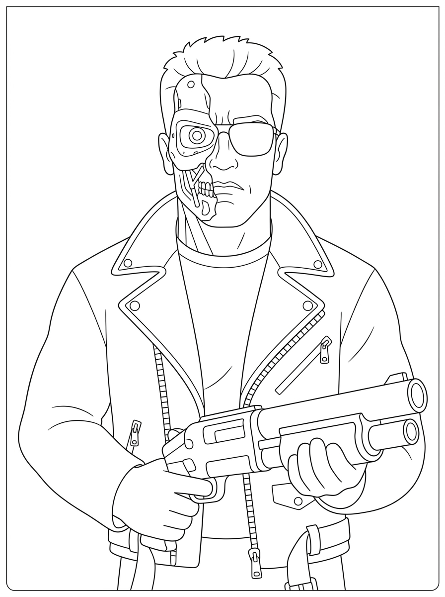 Terminator da colorare facile