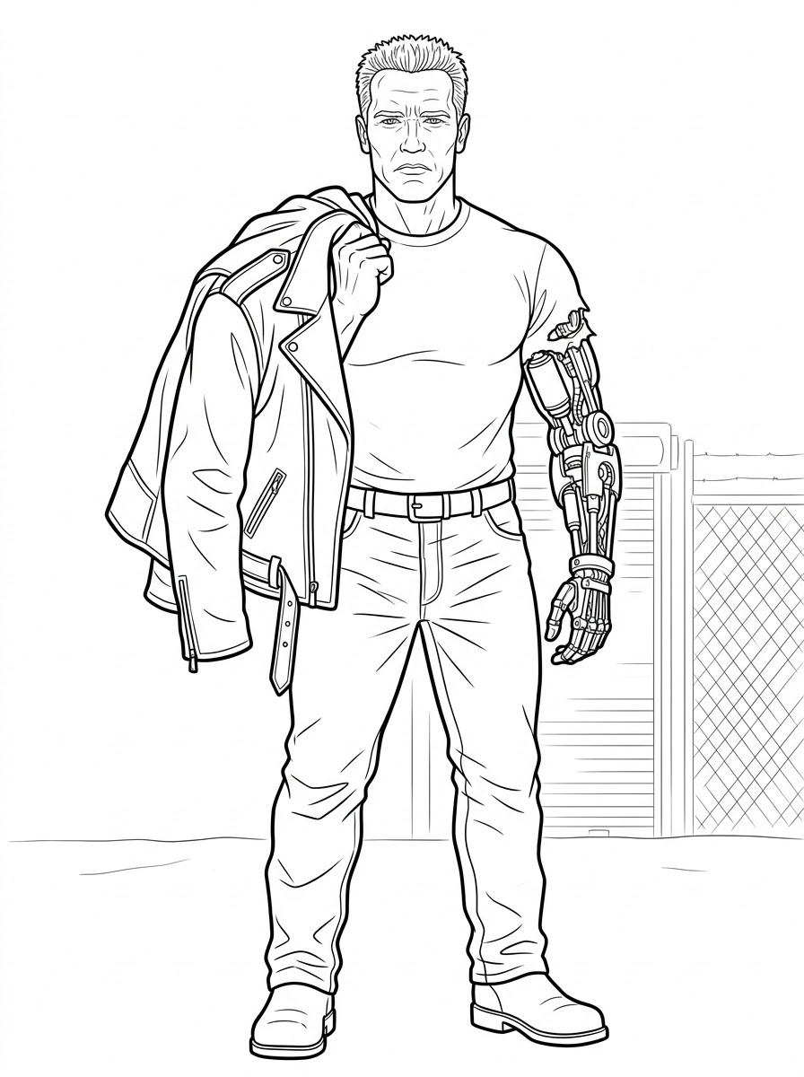 disegni da colorare Terminator da stampare