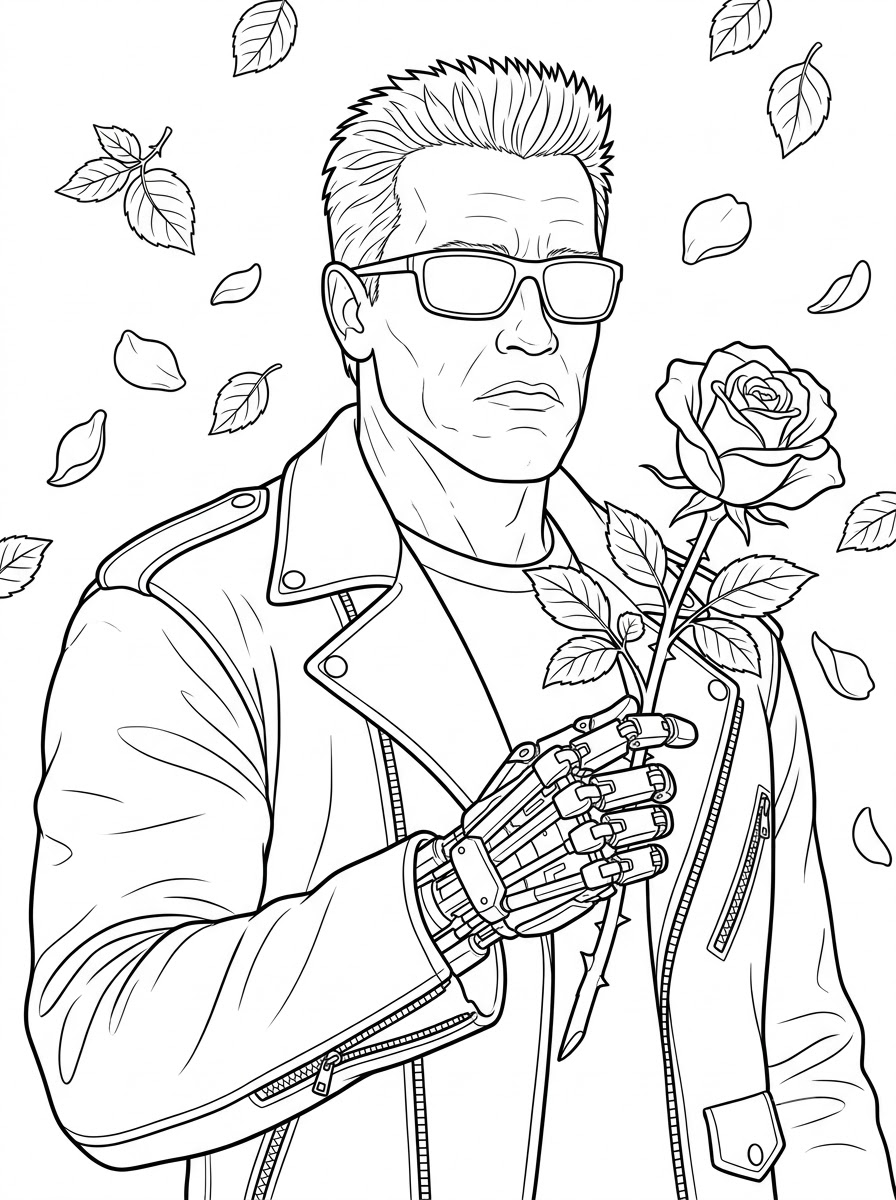 Terminator da stampare e colorare gratis