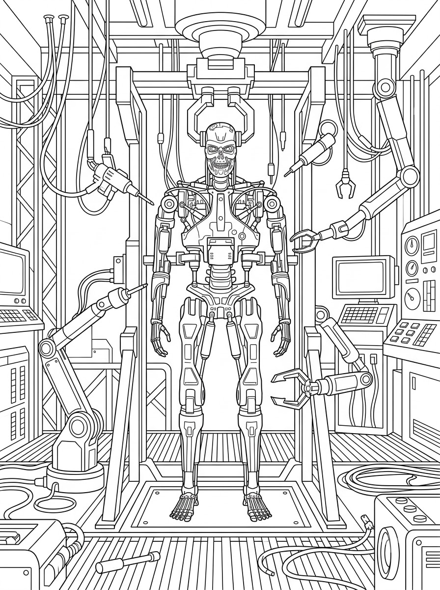 disegni di Terminator da colorare da stampare