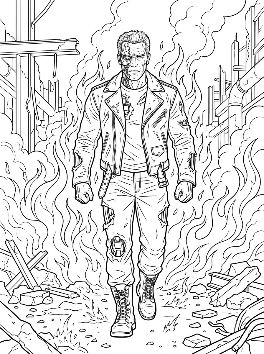 disegni da colorare gratis Terminator