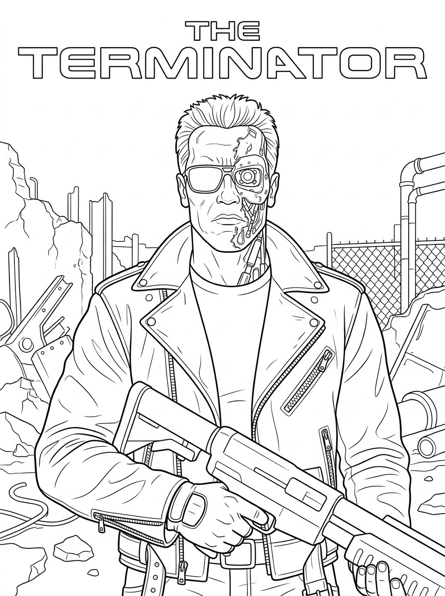 immagini Terminator da colorare e stampare