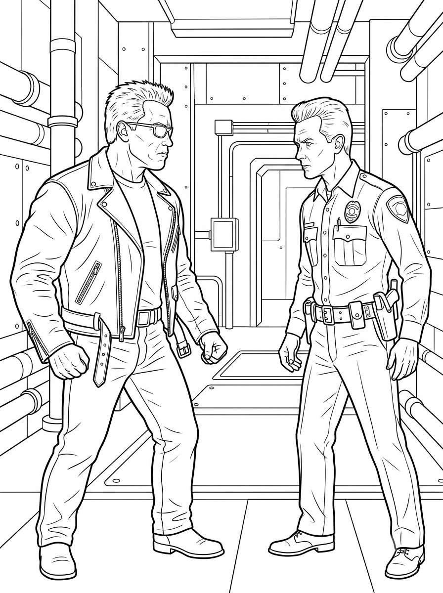 immagini da colorare Terminator gratis