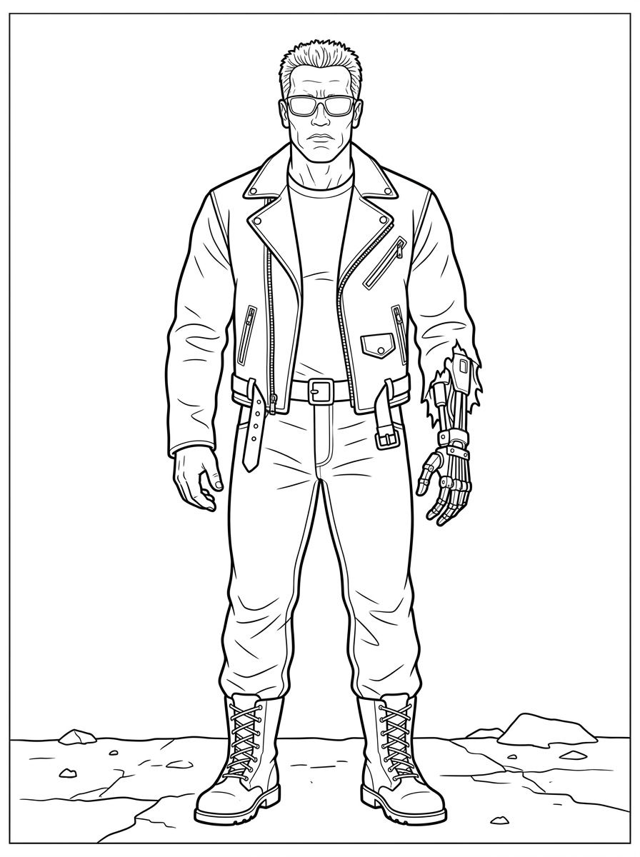 Terminator da stampare e colorare per bambini