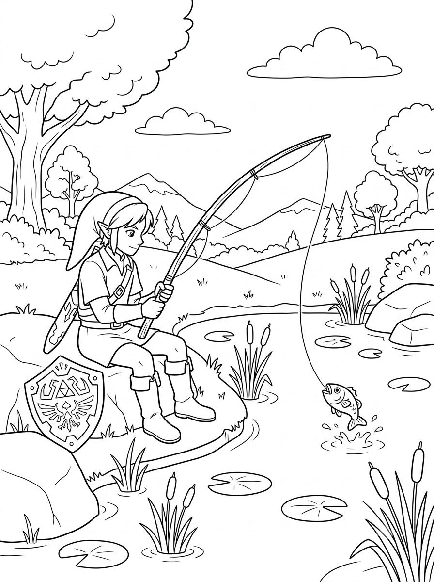 disegni di Zelda da colorare