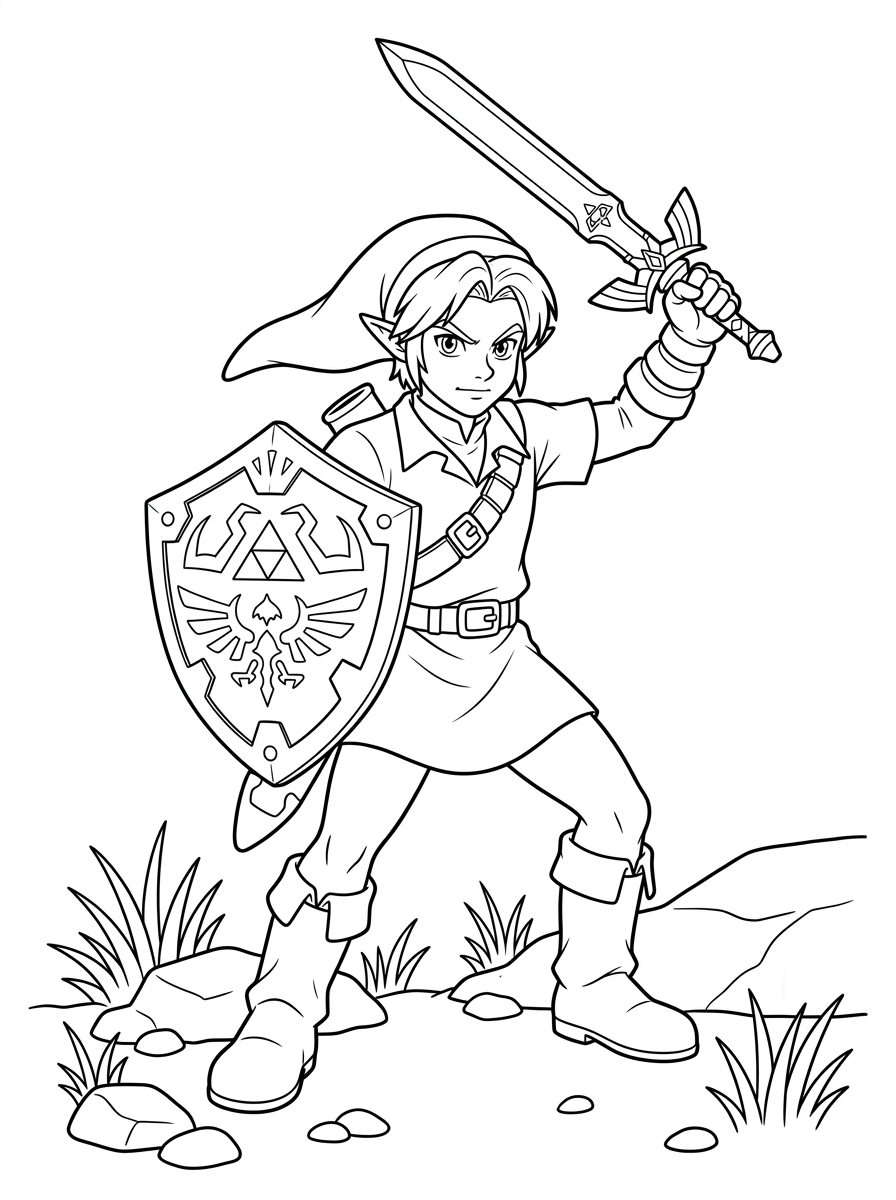 Zelda da colorare e stampare gratis