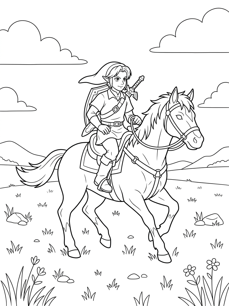 disegni da colorare per bambini pdf Zelda