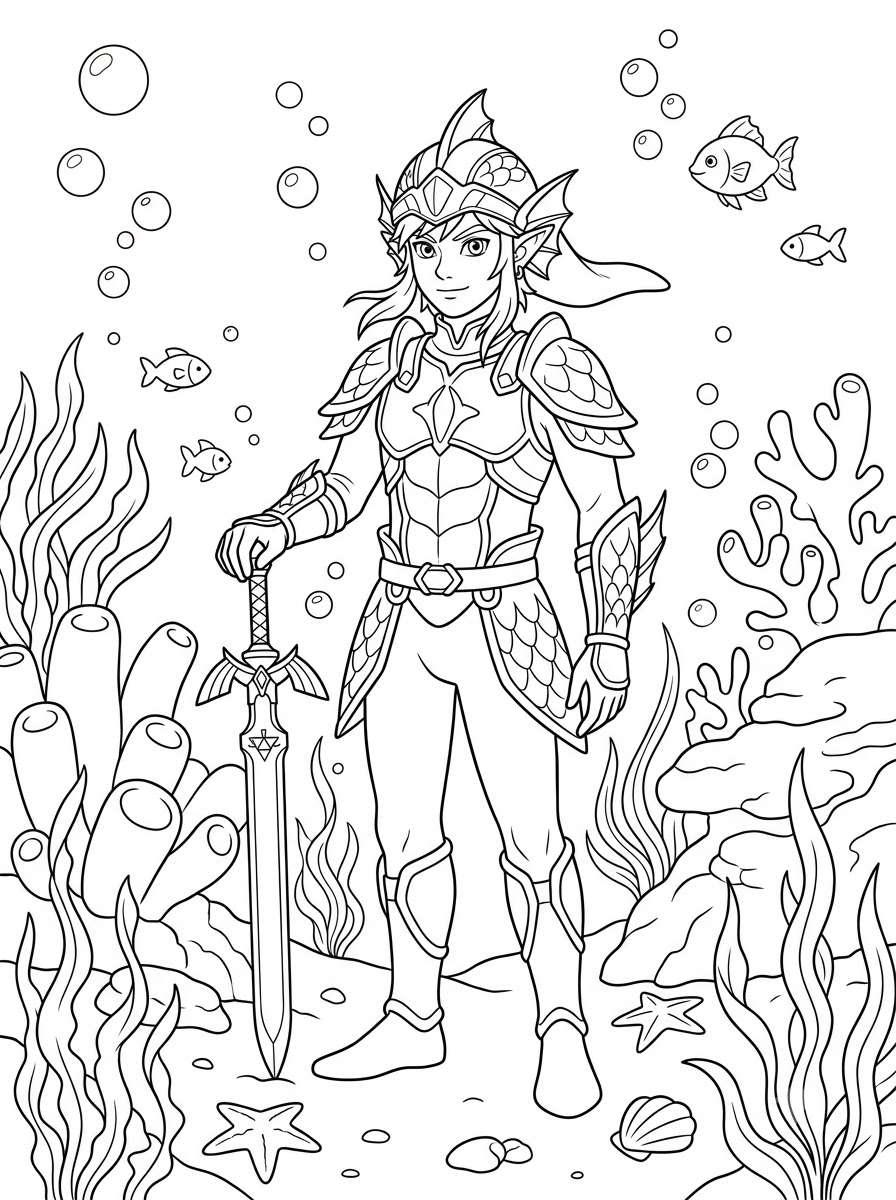 disegni da colorare Zelda