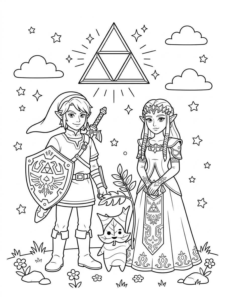 immagini da colorare di Zelda 2