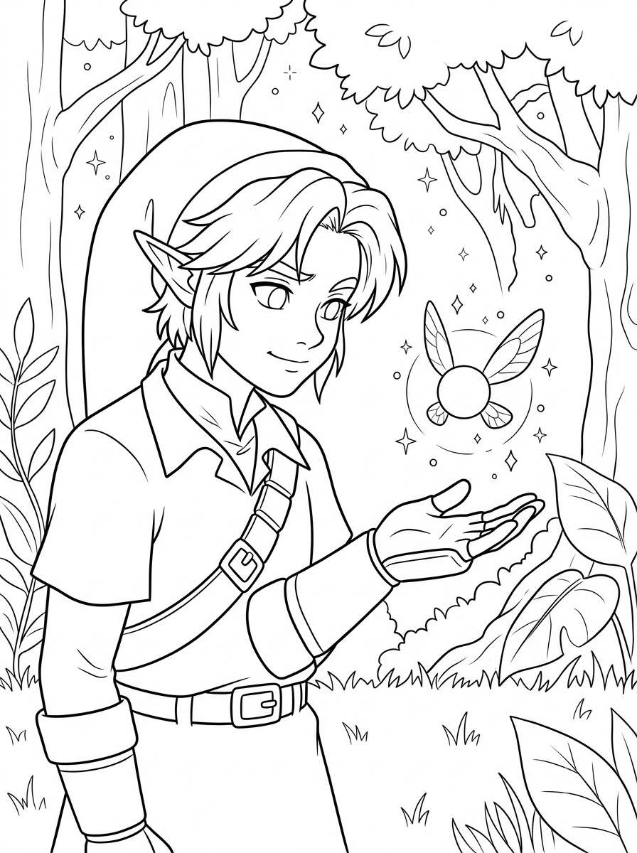 disegno Zelda da colorare per bambini